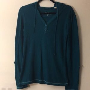 NWOT hooded long sleeve top